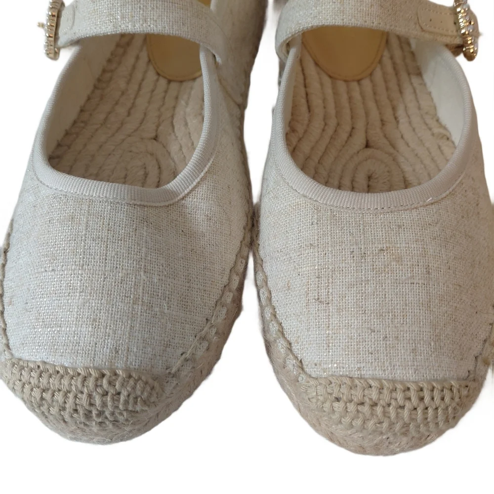 NEW J CREW Mary Jane Espadrille Flats Size 6.5